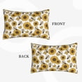 thumbnail image 4 of Binfone Sunflowers and Bees Standard Size Pillowcase, Long Staple Pure Cotton Envelope Closure Pillow Cover,20"x30", 4 of 9