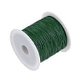 thumbnail image 3 of 1 Roll Nylon Beading Thread Knotting Cord 0.6mm 50 Yards Braided Nylon Crafting Satin String, Dark Green, 3 of 5