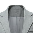 thumbnail image 6 of Herrnalise Men's Fashion Casual One Button Sequin Suit Performance Suit Long Sleeve Suit Collar Suit Tuxedo Gray, 6 of 8