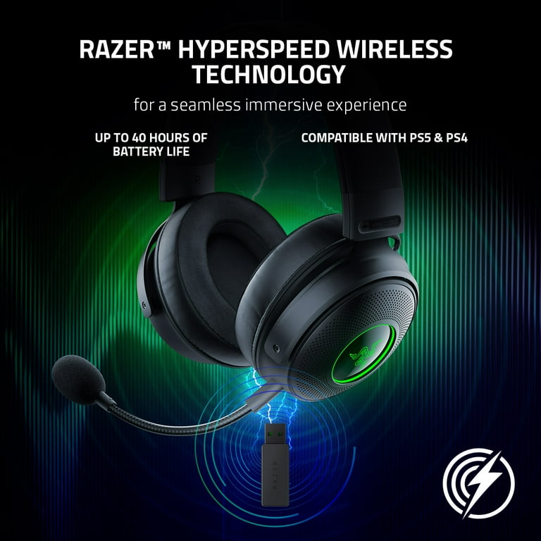 Razer Kraken V3 Pro Wireless Gaming Headset for PC, 2.4GHz, Haptics, Chroma  RGB, 368g, Black