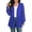 Blue, variant on Women's Long Sheer Chiffon Cardigans Open Front Puff Long Sleeve Lightweight Beach Cover Ups with Pockets