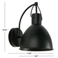 thumbnail image 3 of SAFAVIEH Priestly 2-Light A19 Black Steel Wall Sconce with Black Shade, Set of 2, 3 of 5