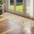 thumbnail image 2 of Lahome Decor 2'x5' Vintage Kitchen Rug, Washable Hallway Runner Rug, Indoor Soft Distressed Floral Runner Rug Non-Slip Backing for Entryway Farmhouse Bedroom Kids Playroom,Khaki, 2 of 9