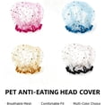 thumbnail image 3 of Adjustable Dog Mesh Head Cover, Face Net for Small Dogs| Prevent eating ground debris, Soft Breathable Mesh Mask, Stretchy Elastic Design, for Outdoor Walks, Park & Travel(Yellow), 3 of 7