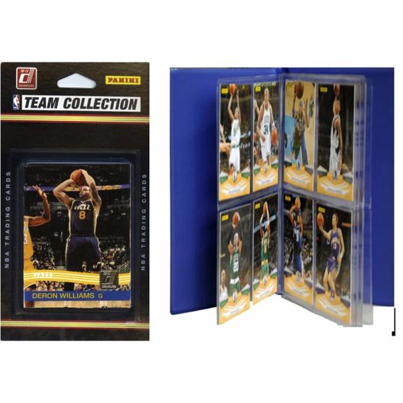 C & I Collectables 2010JAZZTS NBA Utah Jazz Licensed 2010-11 Donruss Team Set Plus Storage Album