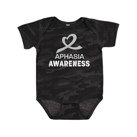 

Inktastic Aphasia Awareness-heart ribbon Gift Baby Boy or Baby Girl Bodysuit