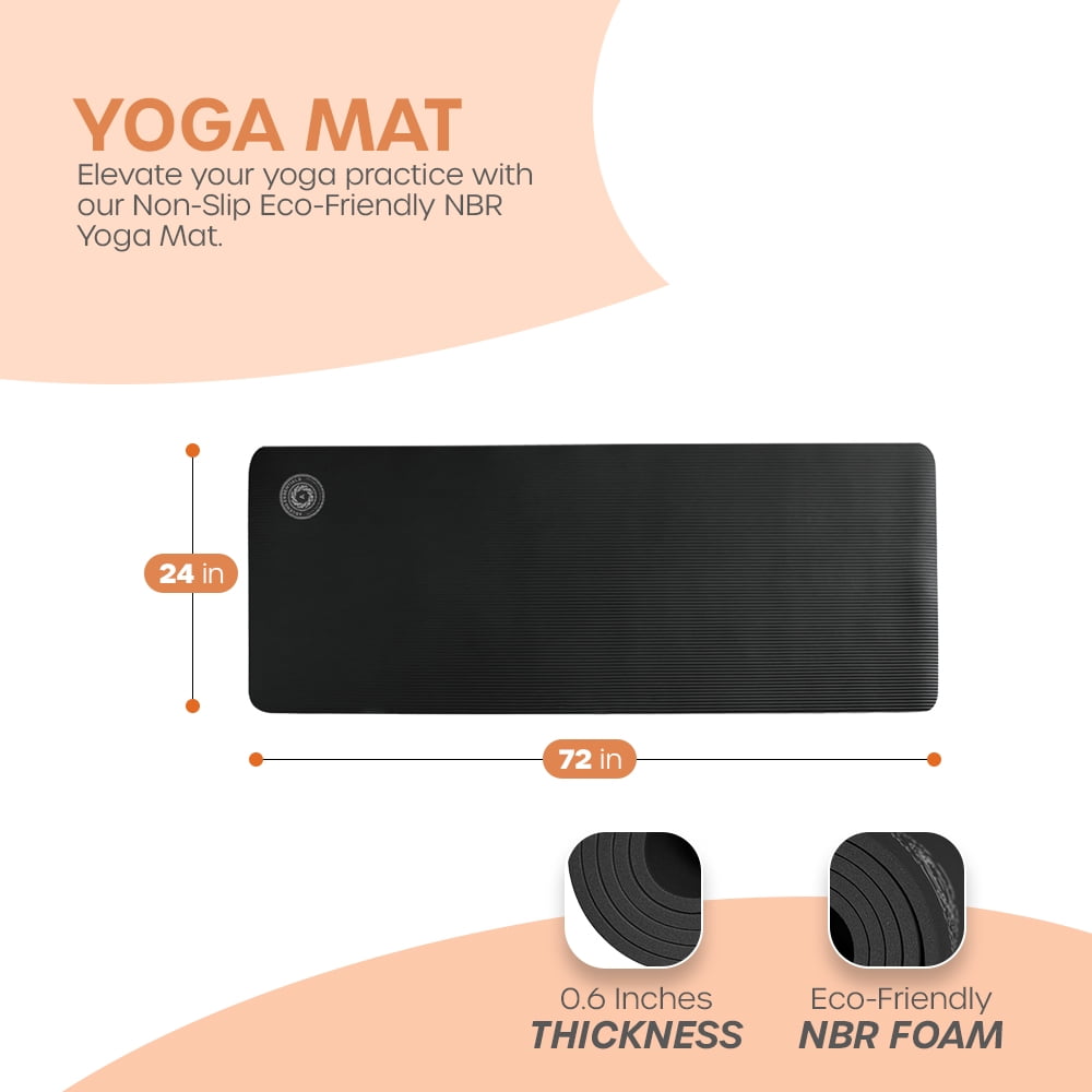 Yoga Mat with Carry Strap | Lightweight Yoga Mat For Pilates, Yoga | Free eBook For Mat Workouts
