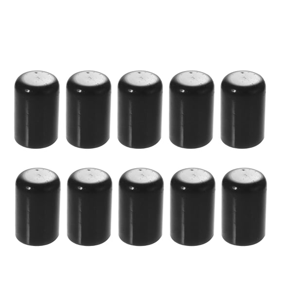 10uds Silicona Manguera Tapa Admisión Vacío Manguera Tubo Extremo Enchufe para Coche Negro 16 mm/0,63