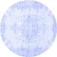 thumbnail image 1 of Ahgly Company Machine Washable Indoor Round Persian Blue Traditional Area Rugs, 5' Round, 1 of 4