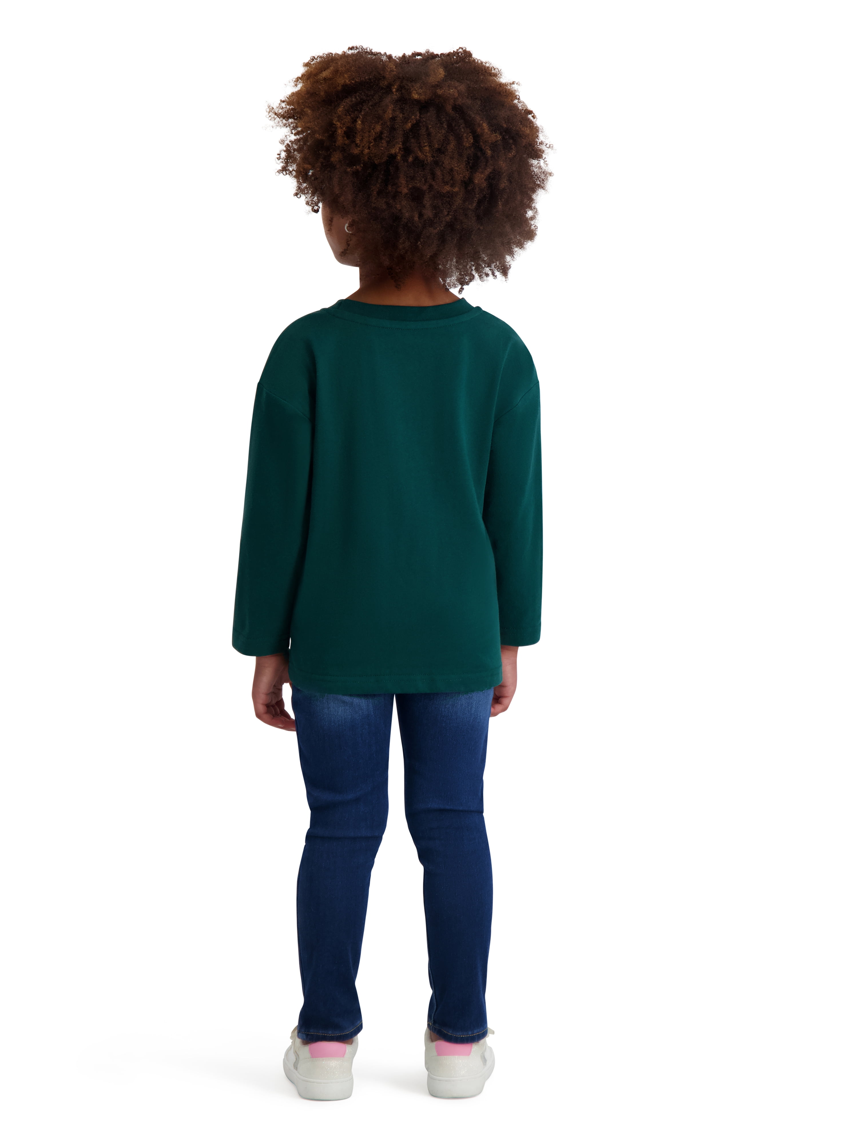 Dr. Seuss The Grinch Toddler Unisex Long Sleeve Green Tee Shirt, Sizes 12M-5T