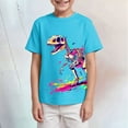 thumbnail image 2 of Wxirdiow Kids Clothing Boys Graphic T-Shirt Cotton Short Sleeve Crew Neck Summer Casual Tee Sky Blue Size,13-14 Years, 2 of 4