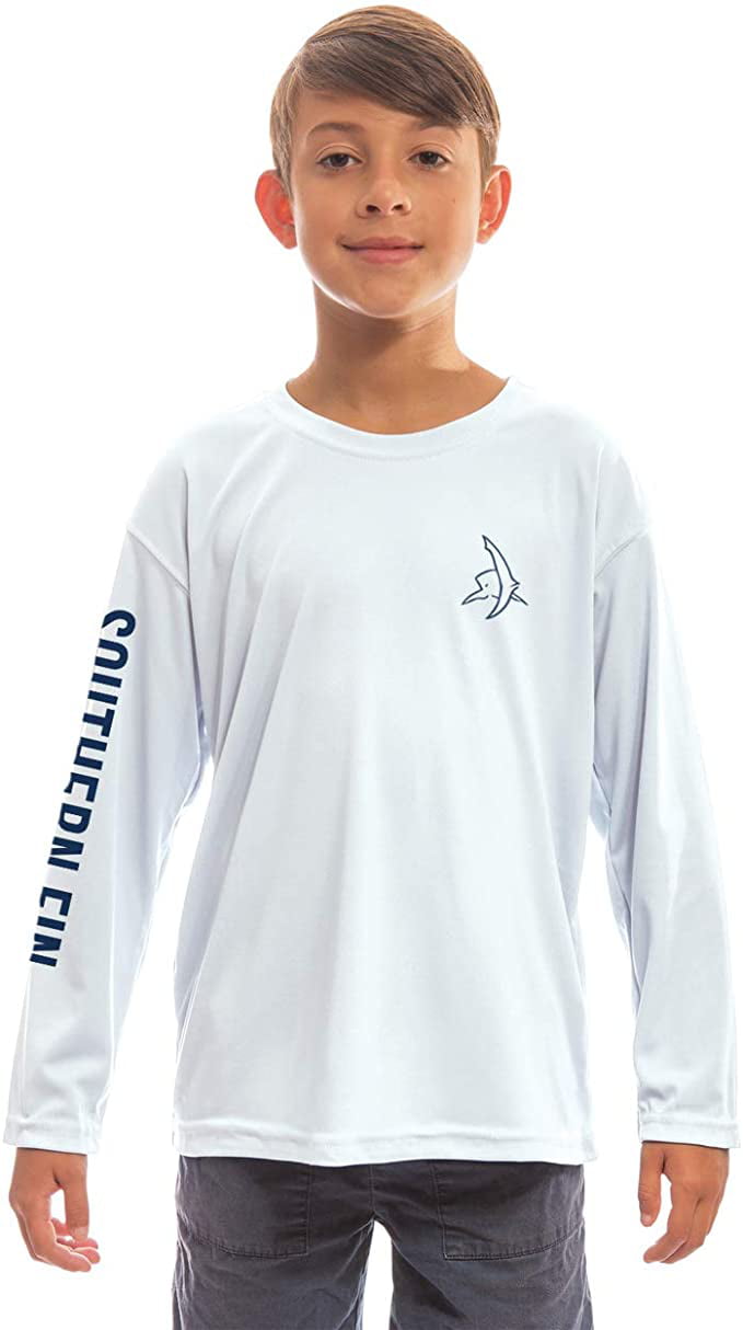 Southern Fin Apparel Youth Fishing Shirt for Kids Boys Girls Long Sleeve UV