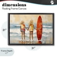 thumbnail image 5 of Stupell Industries Coastal Kids & Beach Surfboard Black Floating Frame Canvas Art, 31 x 21, by Petals Prints Design, 5 of 9