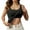 Black, variant on Women's Shelf Bra Camisole Adjustable Spaghetti Strap Tank Tops Solid Simple Undershirtss Beige XXL