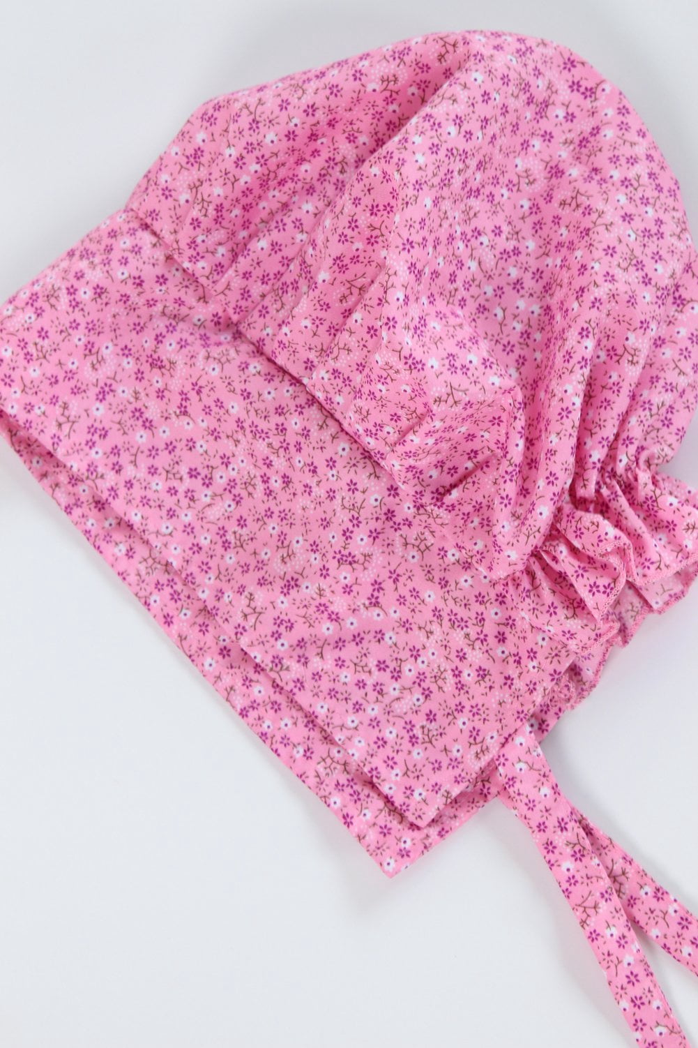 Making Believe Girls Classic Calico Pioneer Bonnet - 4-8 Years - Pink