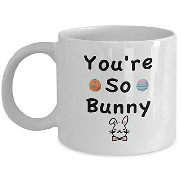 Easter Bunny 11 oz Coffee Mug - Unique Christian Gift White Ceramic