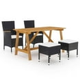 thumbnail image 1 of vidaXL 5 Piece Garden Dining Set Black, 1 of 5