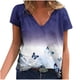 thumbnail image 1 of Camisetas con estampado floral con cuello en V para mujer Blusas femeninas cómodas a la moda Tops OAVQHLG3B Store  lin121212, 1 of 4