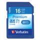 thumbnail image 1 of Tarjeta de memoria SDHC Verbatim de 16 GB UHS-I V10 Clase 10, 1 of 2