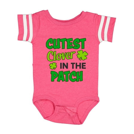 

Inktastic Cutest Clover in the Patch with Four Leaf Clovers Gift Baby Boy or Baby Girl Bodysuit