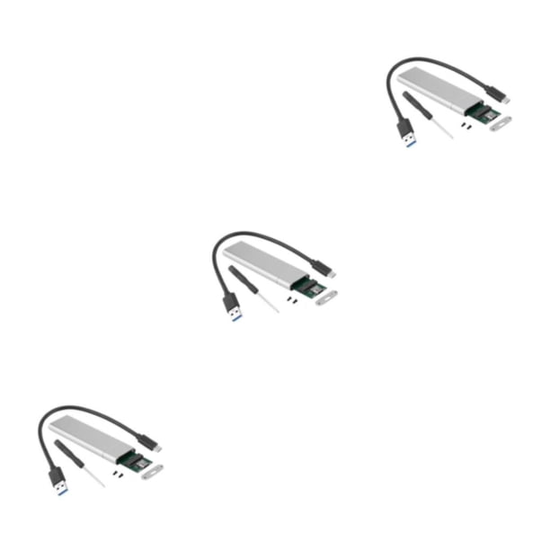 Caja de aleación de Aluminio Methold 22x3 0/42/60/80 USB a M.2 NGFF disco duro móvil plata