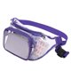 thumbnail image 5 of Bolsa Riñonera impermeable transparente a la moda para viajes deportivos, miniriñoneras (púrpura) JShteea Para Estrenar, 5 of 6