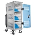 thumbnail image 1 of Metateel Chariot de Chargement pour Ordinateur Portable Entièrement Assemblé à 18 Baies sur Roues, Chariot de Rangement Robuste pour iPad Chromebook Tablette jusqu'à 14 Pouces avec Serrure à Clé, Chargeur et Organisation des Câbles, Gris, 1 of 4