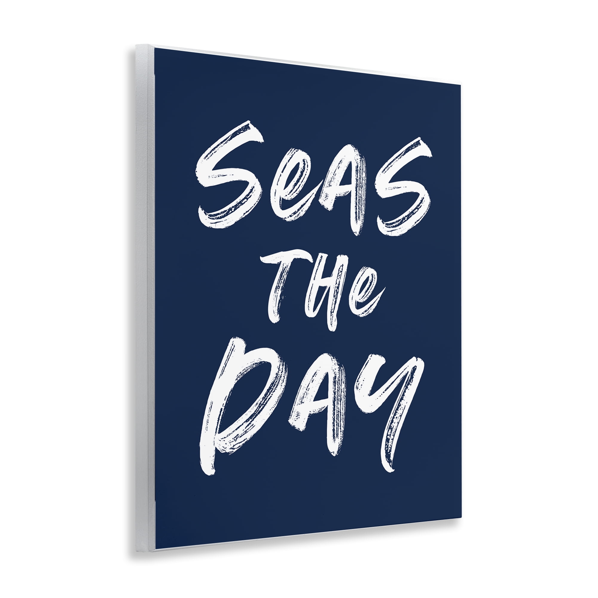 Seas The Day Sentiment Wall Plaque Art, design by Lettered and Lined