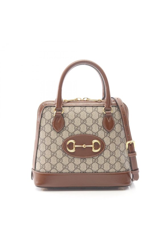 Pre-Owned Gucci Horsebit 1955 GG Supreme Small Top Handle Bag, 2-Way Handbag, Coated Canvas...