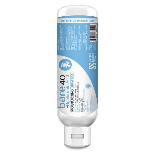 Bare 40 +HA, 40 Urea Gel with Hyaluronic Acid, 8 oz Squeeze Tube