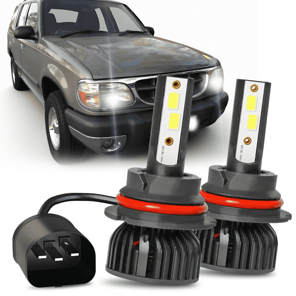 For Ford Explorer 1991-1999 2000 2001 LED Headlight Bulbs 9007 HB5 High and Low Beam 2pack