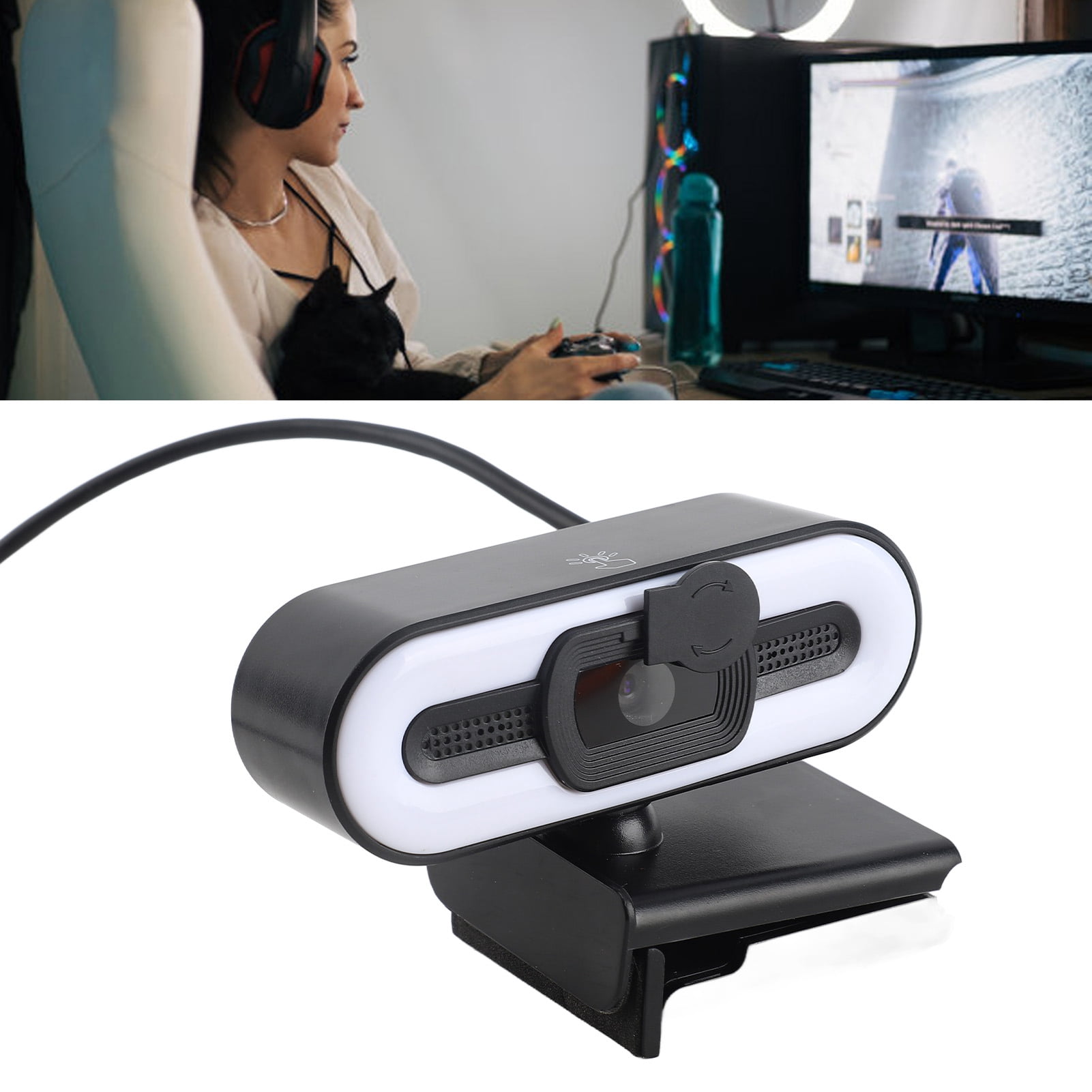 4K PC Camera With Built,in Mic  Adjustable Brightness, Ideal For Conferencing  Online Meetings