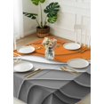 thumbnail image 3 of Orange Grey Ombre Suqare Tablecloth - 60 x 60 Inch, Modern Geometric Abstract Aesthetics Cream Waterproof & StainResistant Tablecloth, Oil-proof Table Cover for Dining/Party/Wedding/Camping/Buffet, 3 of 9