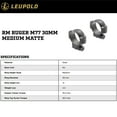 thumbnail image 3 of Leupold 30mm Scope Mount Ruger 77 Matte Black Medium, 3 of 3