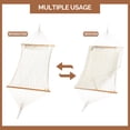 thumbnail image 2 of Qifang Freestanding Hammock Set, Heavy Duty 440Lbs Capacity, Padded Cotton Bed, Adjustable Chain, Anti-Rust Iron Stand for Backyard Porch, Beige, 2 of 7