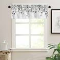 thumbnail image 7 of Grey Eucalyptus Leaves Kitchen Curtain Set, Watercolor Weeping Botanical Window Valance and Tiers 36" Length, Light Filtering Short Curtains Valance for Cafe Bathroom Bedroom 54"x18", 7 of 7