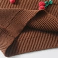 thumbnail image 4 of AHTJRT Sweater for Girls Boys Cable Knit Crewneck Pullover Tops Fall Winter Fashion Warm Long Sleeve Tops Wtih Cherry Embroidery Coffee 5-6 Years, 4 of 7