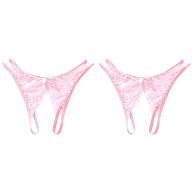 (Lot de 2) 2025 sous-Vêtements pour Femmes Dossiers Ouverts sous-Vêtements de Randonnée Femmes Grande Taille en Forme de T sous-Vêtements Assortis pour Couples Dentelle sous-Vêtements pour Femmes