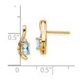 thumbnail image 3 of Primal Gold 14 Karat Yellow Gold Diamond and Aquamarine Earrings, 3 of 3