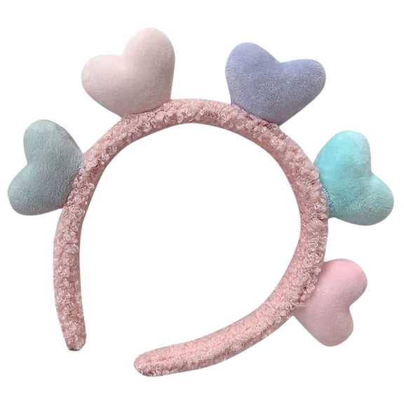 BESTYASH Valentines Day Party Pink Heart Headband Hair Hoop Cute and Durable Accessory