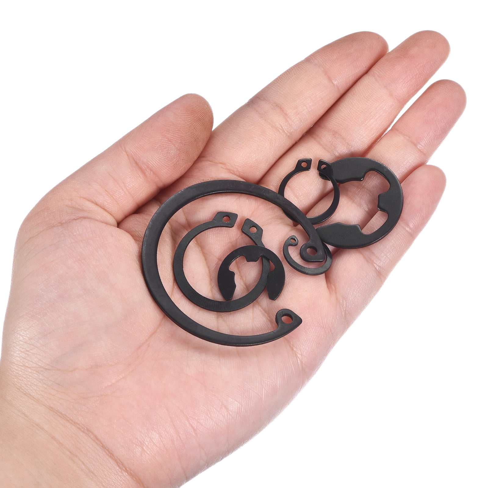 Uxcell 450Pack Circlip Snap Rings Set, 18 Sizes Include External Retaining Clip Ring, E-Clip Circlip, Internal Snap Ring