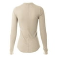 thumbnail image 4 of MixMatchy Women's Basic Casual Waffle Snap Button Henley Sweater Y2k Top Fall Winter Fashion, 4 of 7