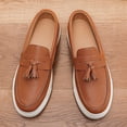 thumbnail image 6 of Wdhugt Comfortable Mens Loafers Slip-On Low Top Tassel Casual Soft Soled Shoes Size 8 Us Pu 10.24In Foot Length, 6 of 9