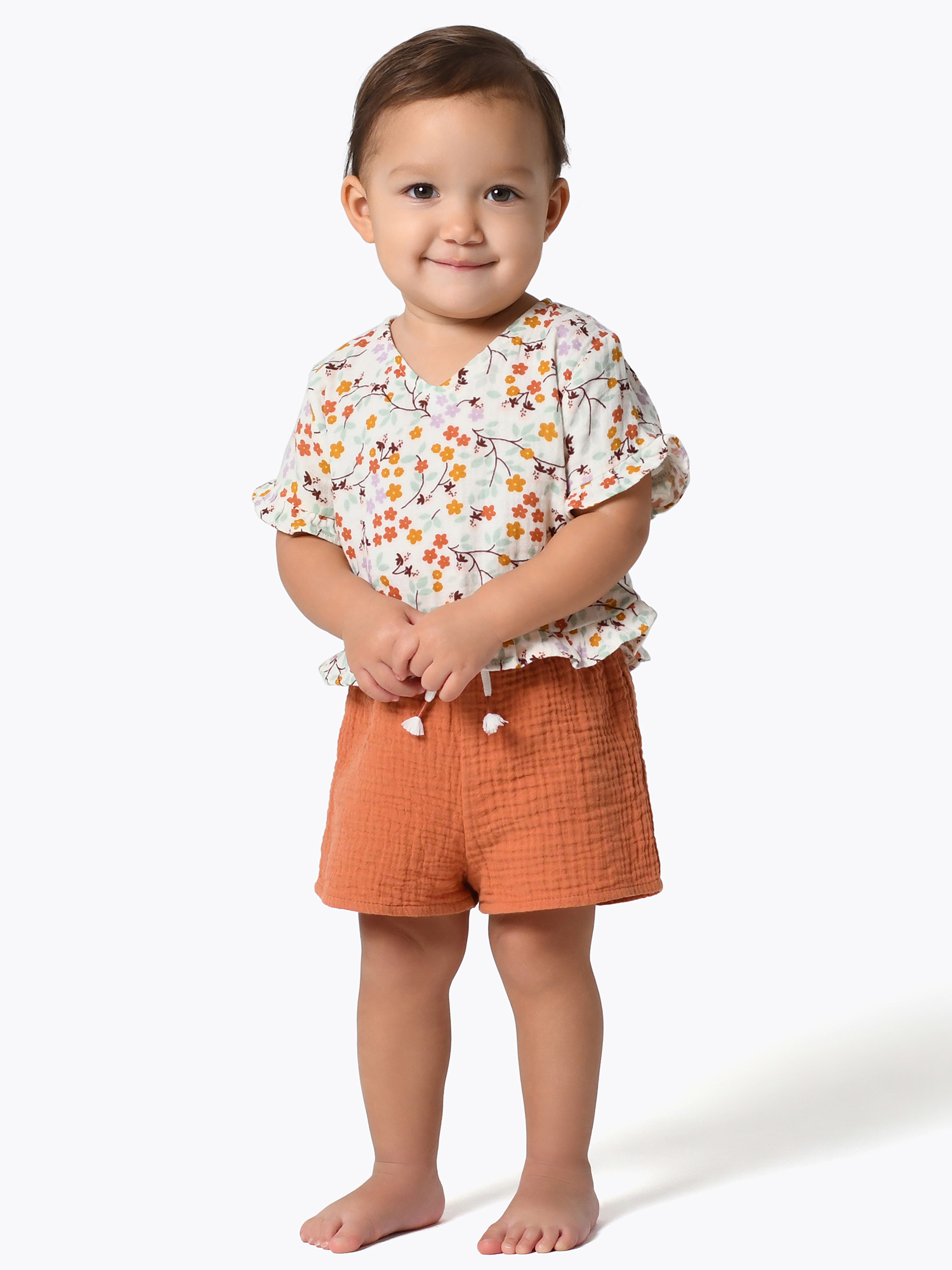 Modern Moments by Gerber Toddler Girl Gauze Shorts, 2-Pack, Sizes 12M-5T - image 2 of 13