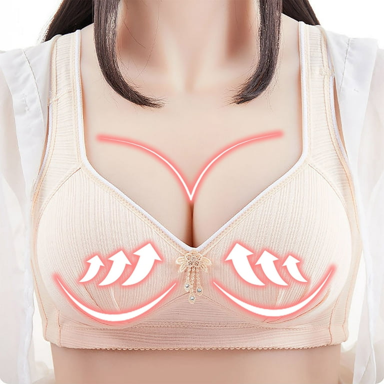MRULIC bras for women Low Cut Bra For Womens Unlined Plus Size Bra