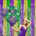 thumbnail image 7 of PMU Mardi Gras Balloons 11 Inch Assorted Green and Purple Latex with All-Over Print Gold Masks and Confetti Pkg/12, 7 of 7