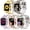 (Leopard print/Sunflower/Butterfly/Red flower/Purple flower), variant on [5 Packs] Compatible for Clear Apple Watch Band with Bumper Case, Jelly Crystal Women Men Watch Band Sport TPU Strap with Case for iWatch Series 9 8 7 6 5 4 3 2 1 SE Ultra 2/1