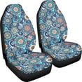 thumbnail image 3 of Binienty Blue Boho Car Seat Covers Front Seats Only Mandala Auto Front Seat Covers Stretchy Fabric Automobile Seats Protector Removable Auto Interior Set for SUV Truck Sedan, 3 of 8