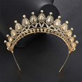 thumbnail image 4 of Bridal Crystal Tiara Princess Emerald Crown Rhinestone Wedding Headpiece Prom Party Bridesmaid Hair Accessories for Women and Girls, 4 of 14