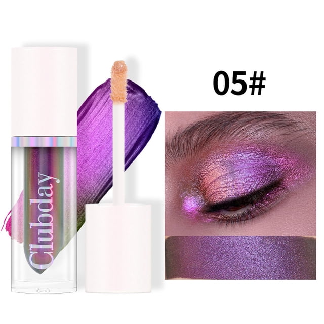 Liquid Metallic Eyeshadow, Longer-Lasting With No Creasing, High-Impact Multi-Dimensional Finish, One-Swipe Coverage, Holographic Glitter Multichrome Eyeshadows Makeup